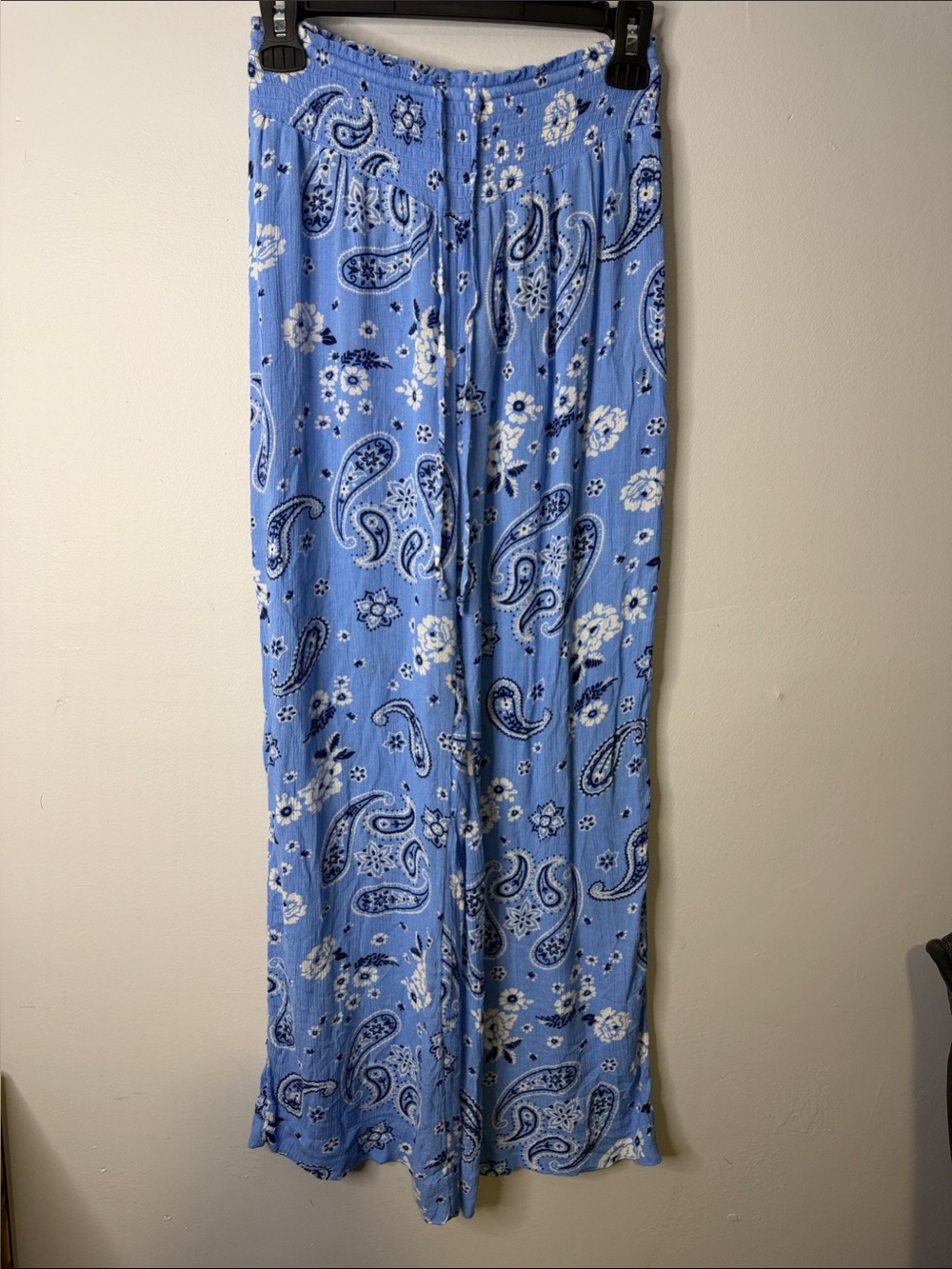 NWT Aerie Blue Paisley Wide Leg Pants
